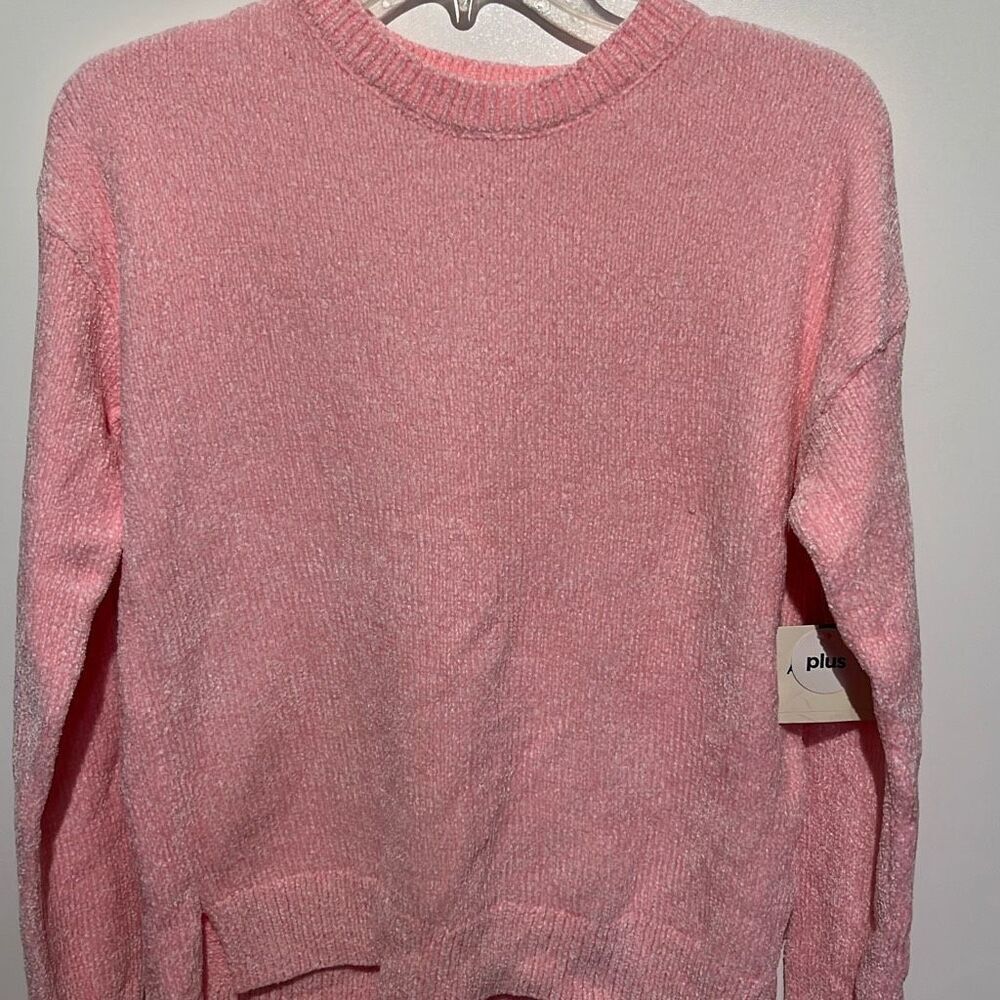 Arizona Jean Co. Women's Rose Pink Crew Neck‎ Knit Pullover Sweater Size XL NWT